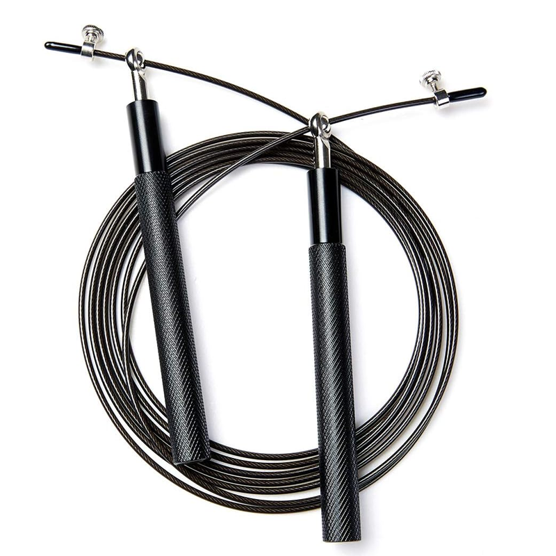 Jump rope, adjustable length, aluminum alloy handle, ball bearing, anti-tangling, suitable for home workouts, shaping, cross-training, fitness, and sports.