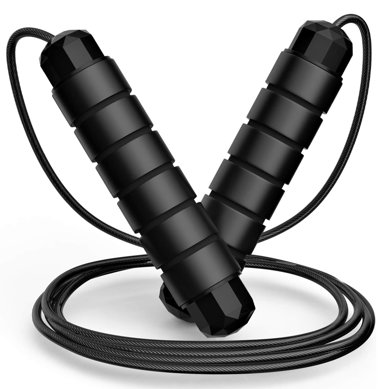 Jump rope, anti-tangling high-speed jump rope with ball bearings, suitable for men, women, and children of all ages, adjustable steel jump rope, foam handles, suitable for home gym workouts, shaping fitness equipment.